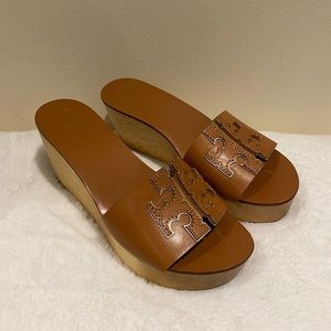 Tory Burch wedge slides *worn once*